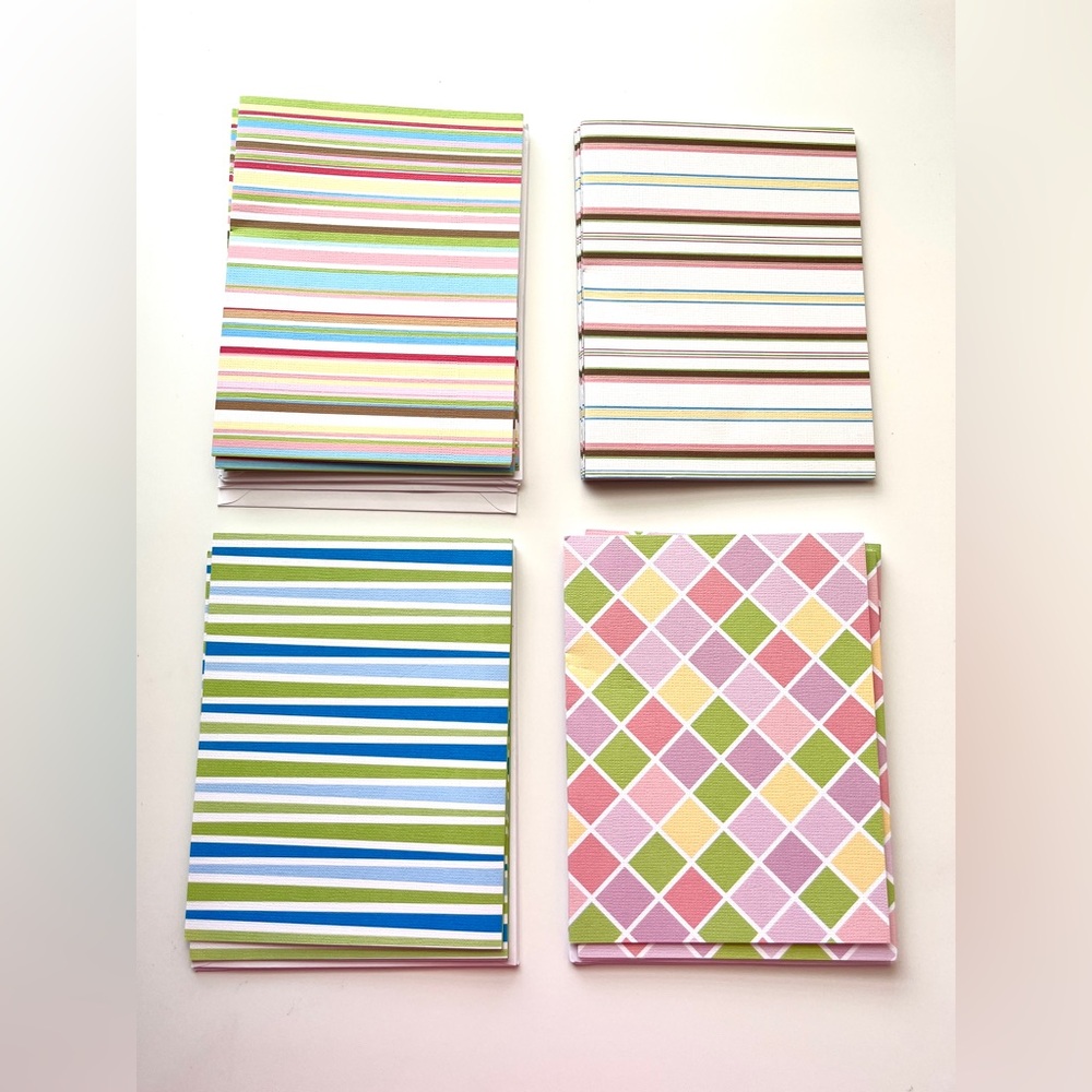 Set of Striped blank cards